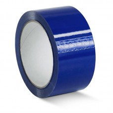 Цветная клейкая лента упаковочная (типа скотч) 48мм х 40 Э. 43мкр. (синяя)